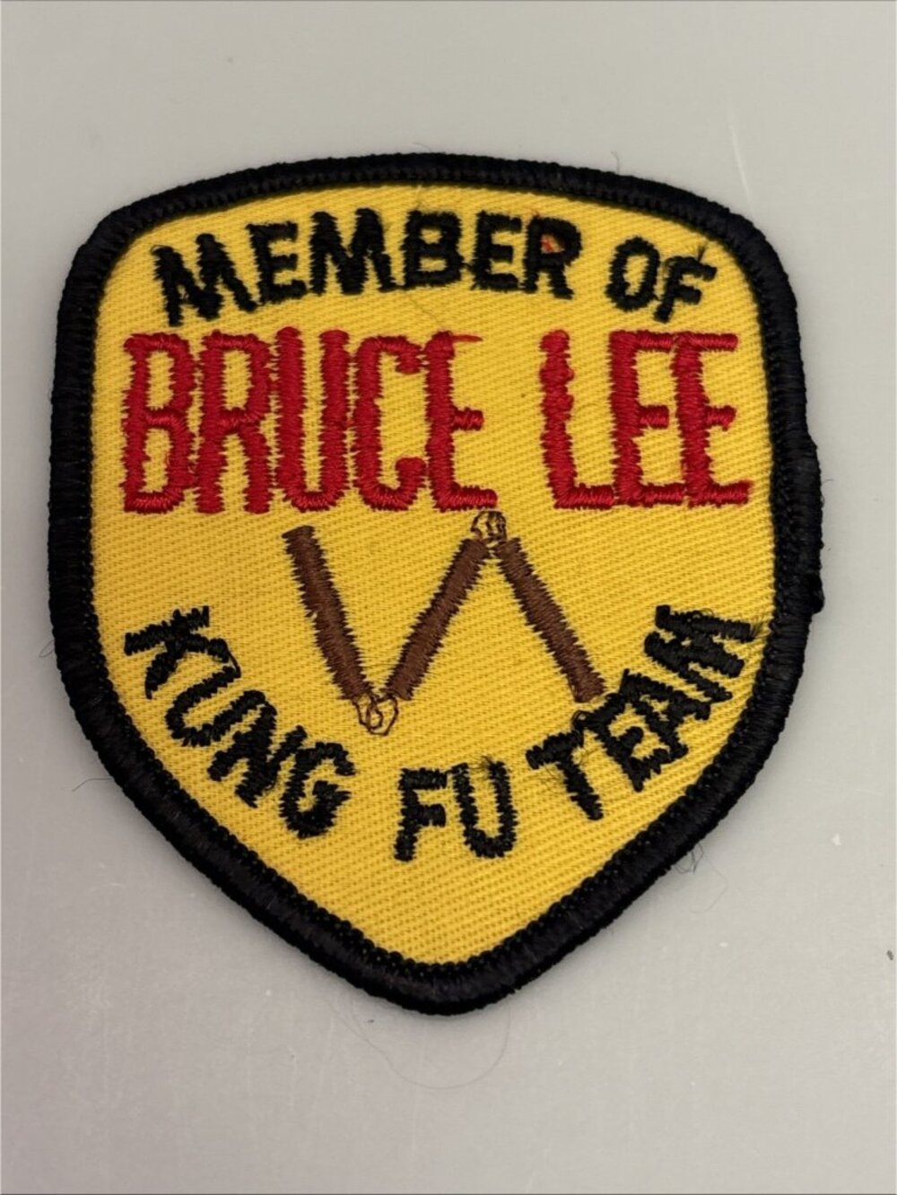 Vintage Member of Bruce Lee Kung Fu Team Embroidered Patch